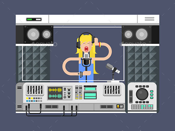 Sound Recording Studio - People Characters