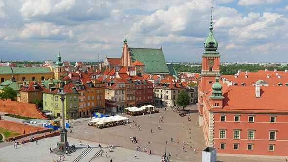 View of Warsaw Old Town Square, Poland
