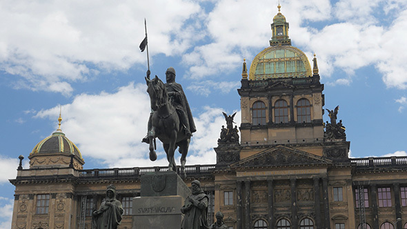 View of National Museum, Prague, Czech Republic