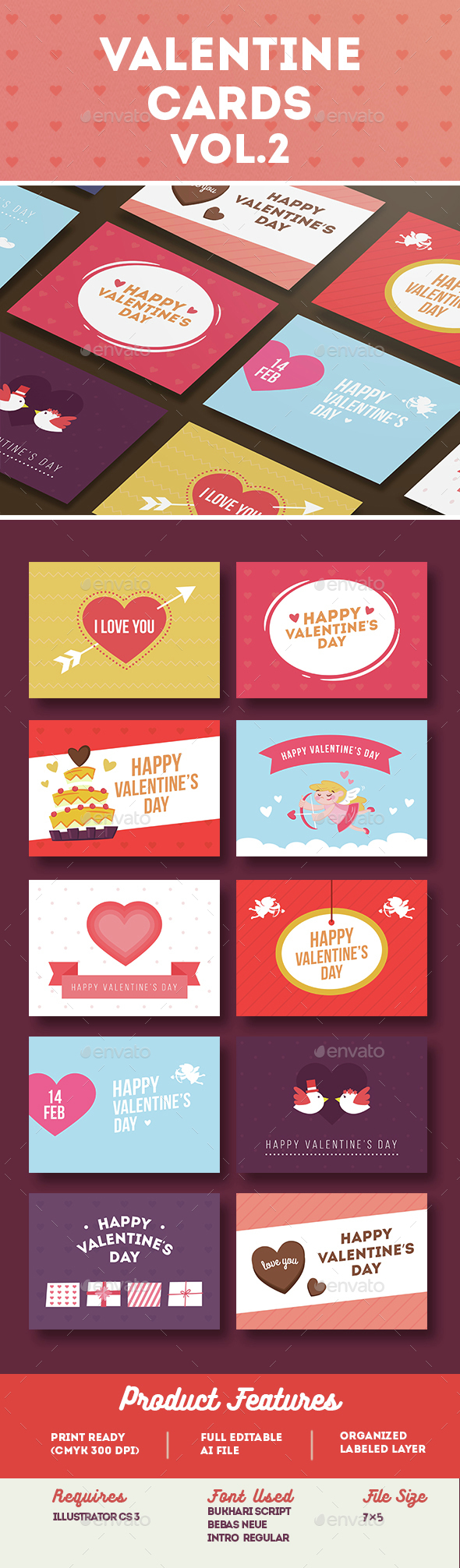 Valentine Card Vol.2 - Greeting Cards Cards & Invites