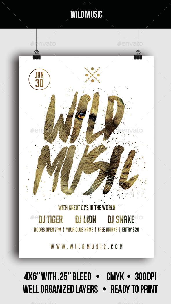 Wild Music - Flyer - Clubs & Parties Events