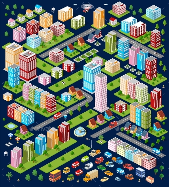 Large Set - Buildings Objects