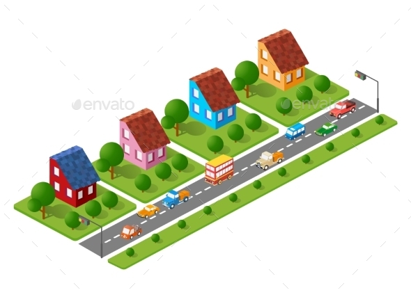 Three-Dimensional City - Buildings Objects