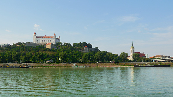 Bratislava Castle and Old Town View, Slovakia