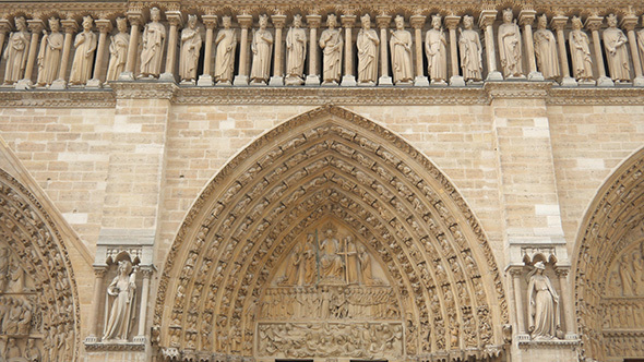 View of Notre Dame De Paris Cathedral, France