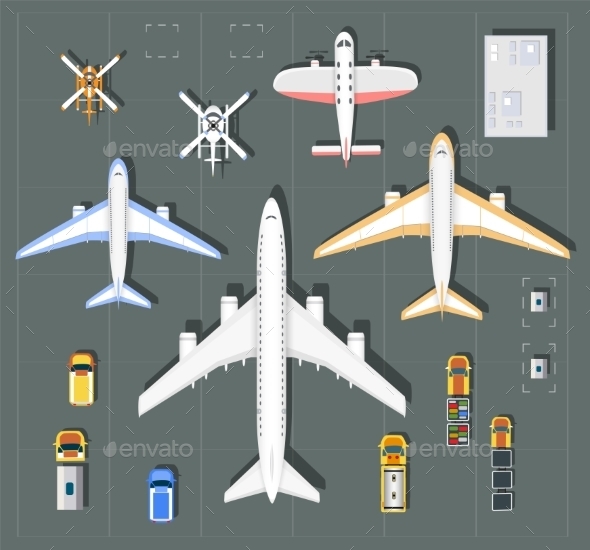 Overhead Point of View Airport - Travel Conceptual