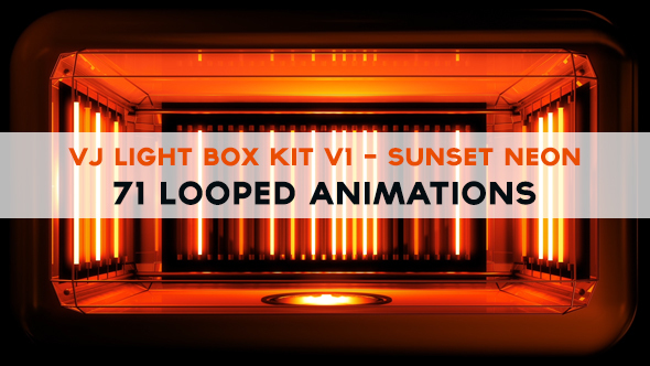 Vj Light Box Kit V1 - Sunset Neon Pack