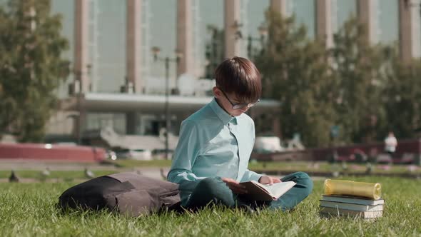 Online Education, Back To School, Happy Schoolboy, Learn Lessons. alt