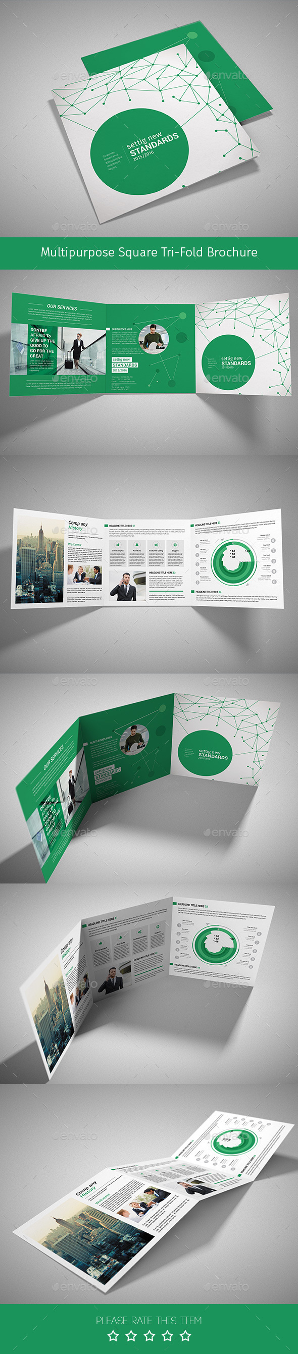 Corporate Tri-fold Square Brochure 10 - Corporate Brochures