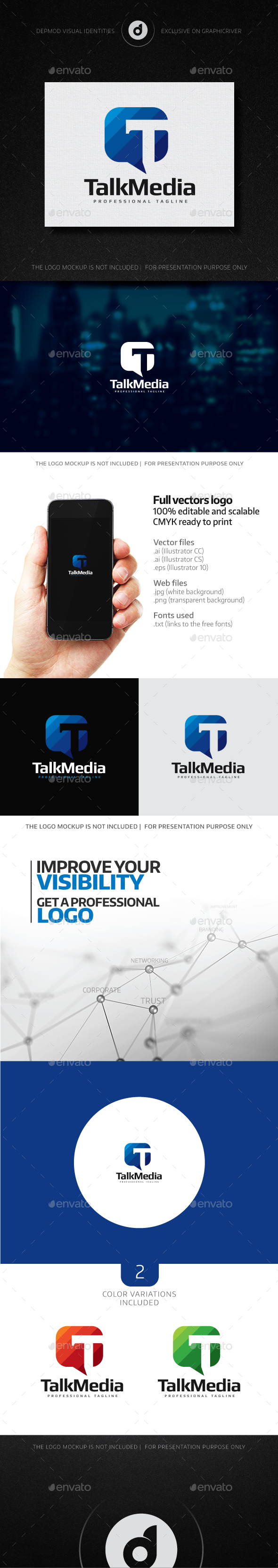 TalkMedia - Letters Logo Templates