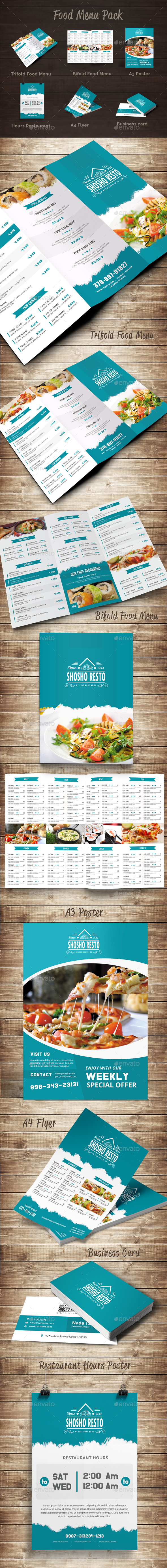 Food Menu Pack 11 - Food Menus Print Templates