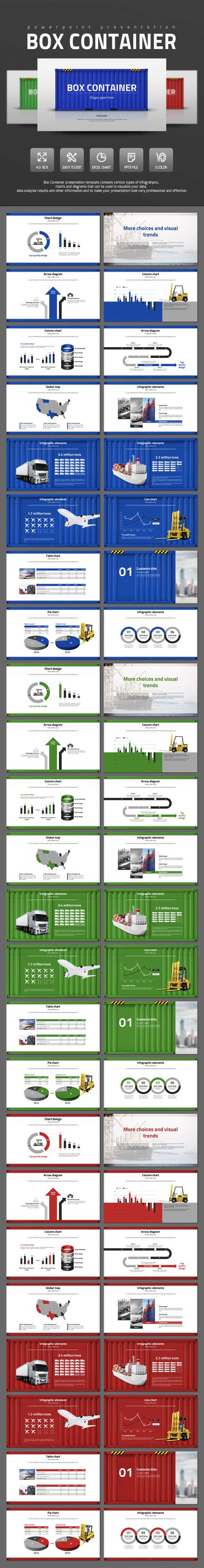 Box Container - Business PowerPoint Templates