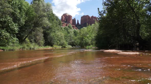 Crane Shot Of Cathedral Rock In Sedona Arizona 6 alt