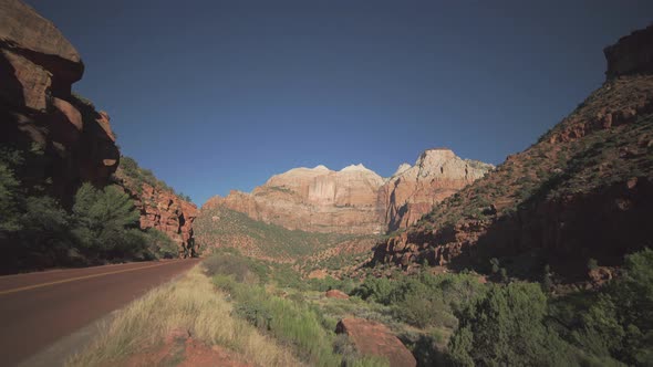 Pan Down In Zion National Park alt