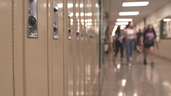 Students Walking Down Hall By Lockers (2 Of 16) alt