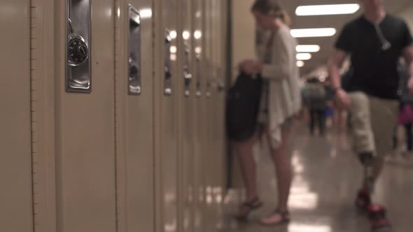 Students Walking Down Hall By Lockers (4 Of 16) alt
