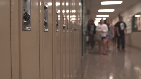 Students Walking Down Hall By Lockers (8 Of 16) alt