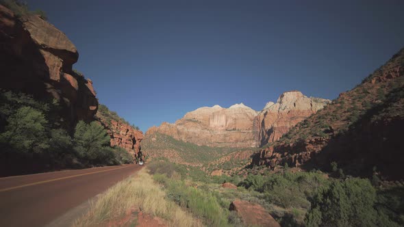 Roadside Scene In Zion National Park 1 alt