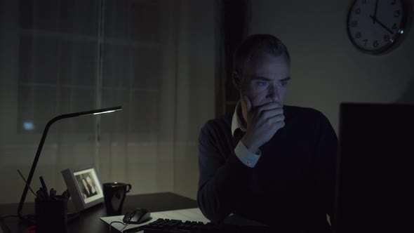 Sad Man At His Office Desk 3 alt