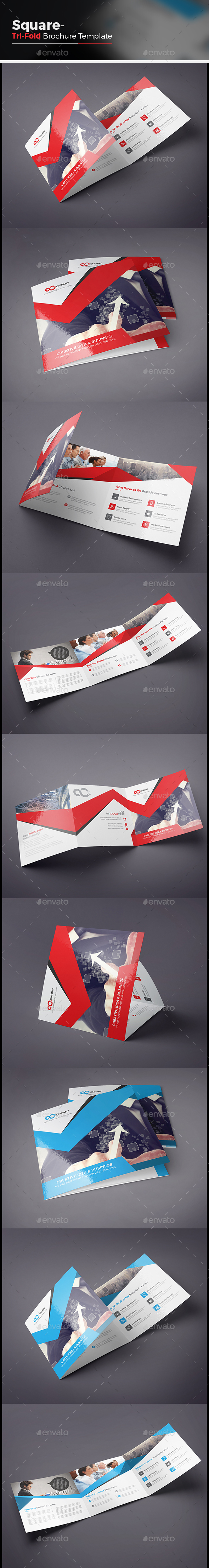 Square Tri fold Brochure - Corporate Brochures