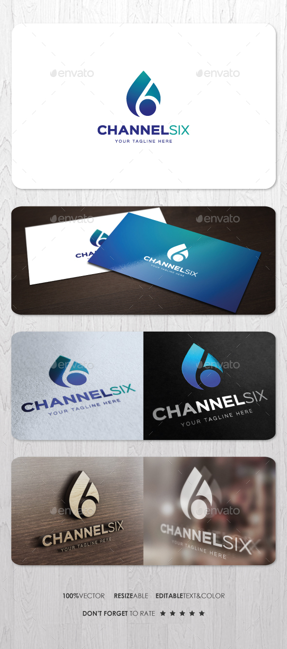 Channel Six Logo - Numbers Logo Templates
