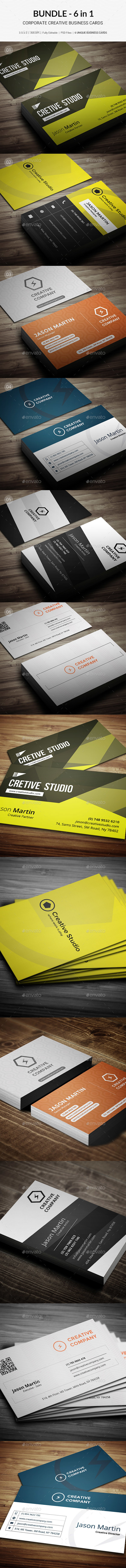 Bundle - Creative Minimal Business Cards - B11 - Creative Business Cards
