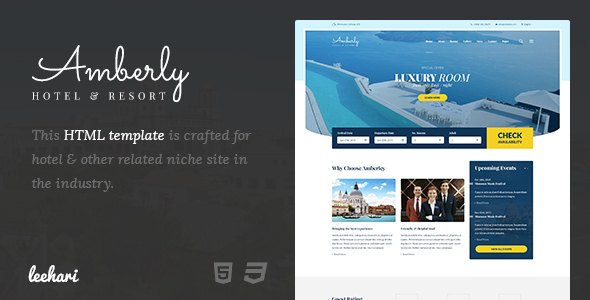 Amberley - Hotel Booking HTML Template 