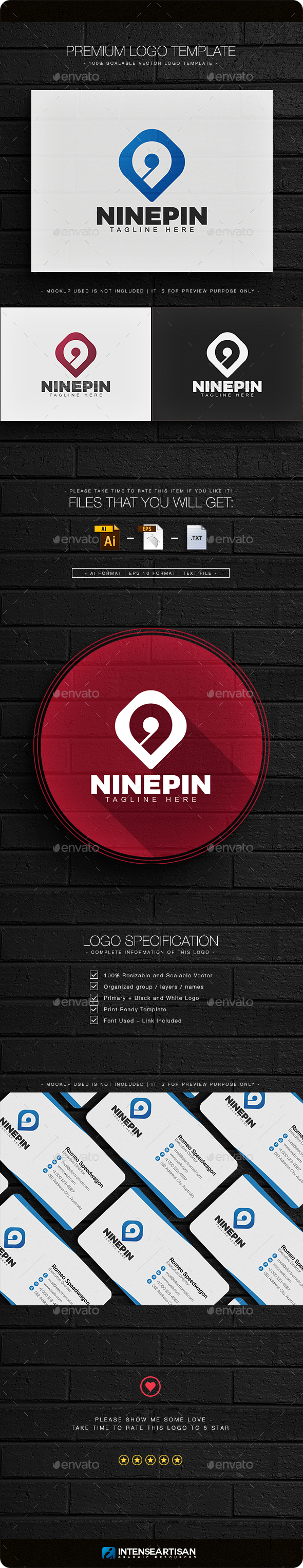 Ninepin Logo - Numbers Logo Templates