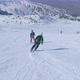 Two Sports Man Skiers Skiing In The Mountains On A Ski Resort Downhill - VideoHive Item for Sale