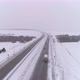 Aerial view of winter highway 01 - VideoHive Item for Sale