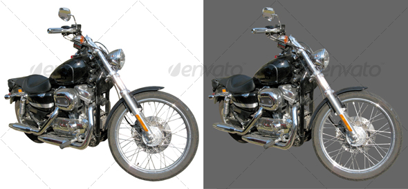 Classic Custom Motorcycle - Industrial & Science Isolated Objects
