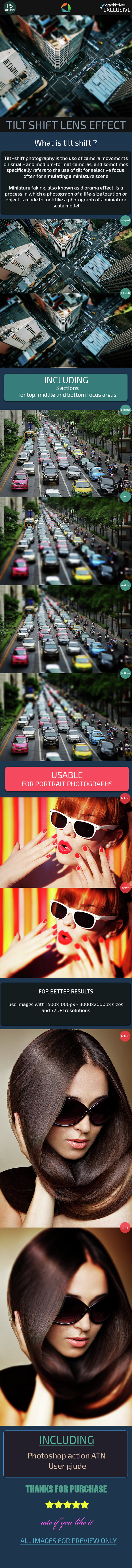 Tilt Shift Lens Effect Action - Photo Effects Actions