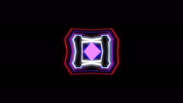 Neon lights. Music background. Abstract geometry