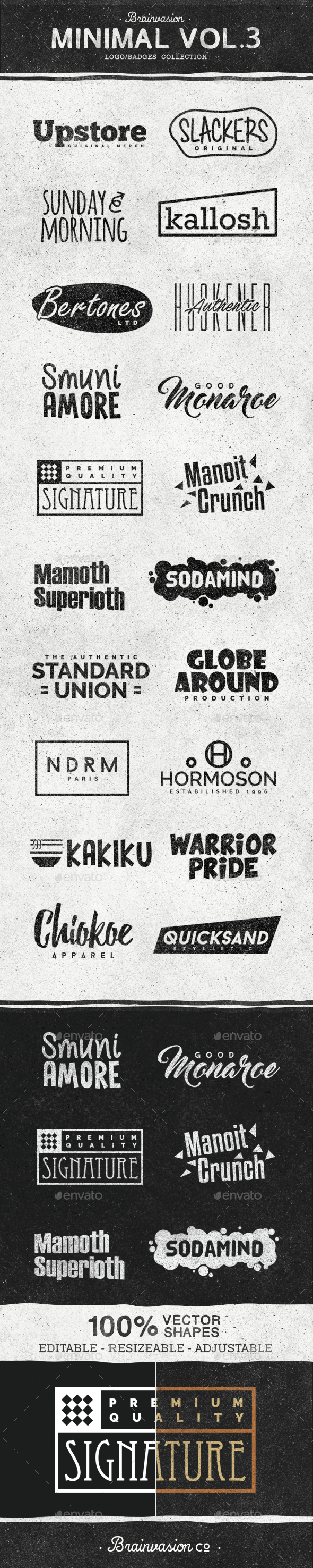 Minimal Logo/Badge Collection Vol.3 - Badges & Stickers Web Elements