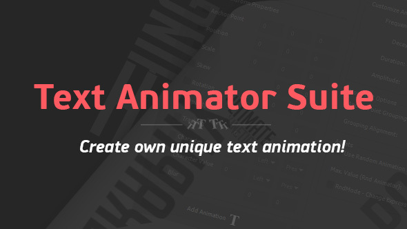 Text Animator Suite | After Effects Script