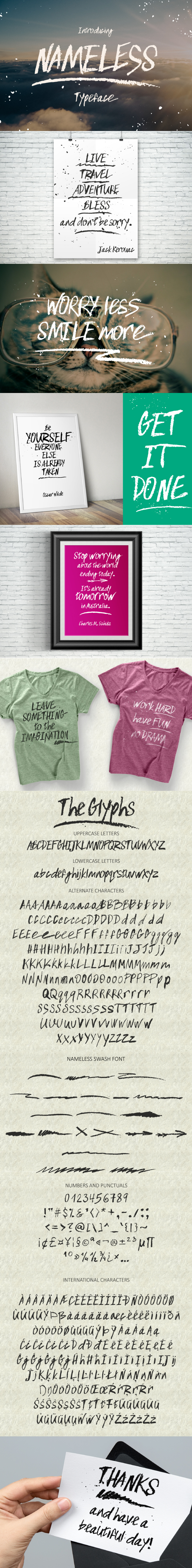 Nameless typeface - Handwriting Fonts
