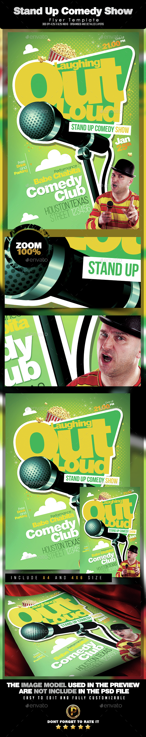 Stand Up Comedy Show Flyer Template - Events Flyers