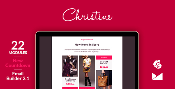 Christine Email Template - ThemeForest 14530576