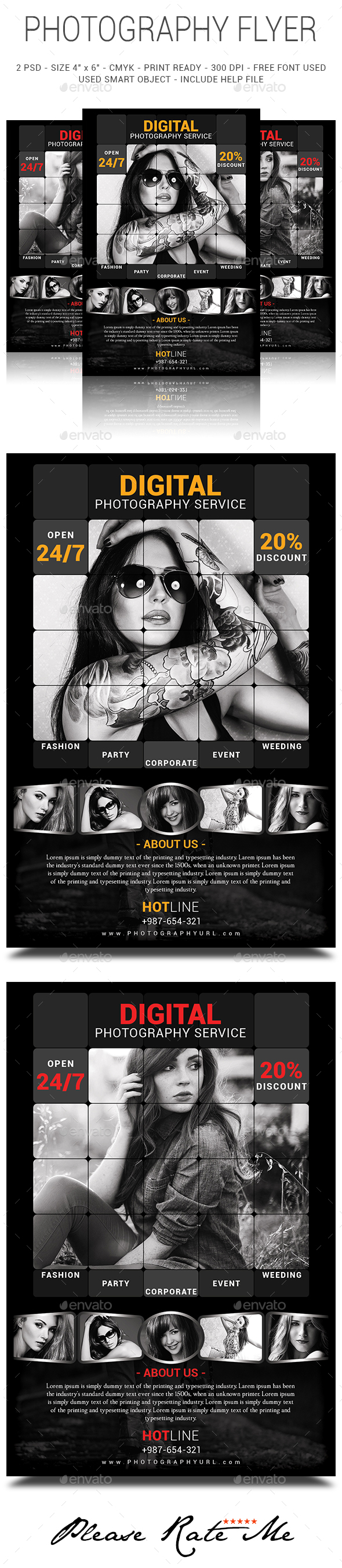 Photography Service Flyer - Flyers Print Templates