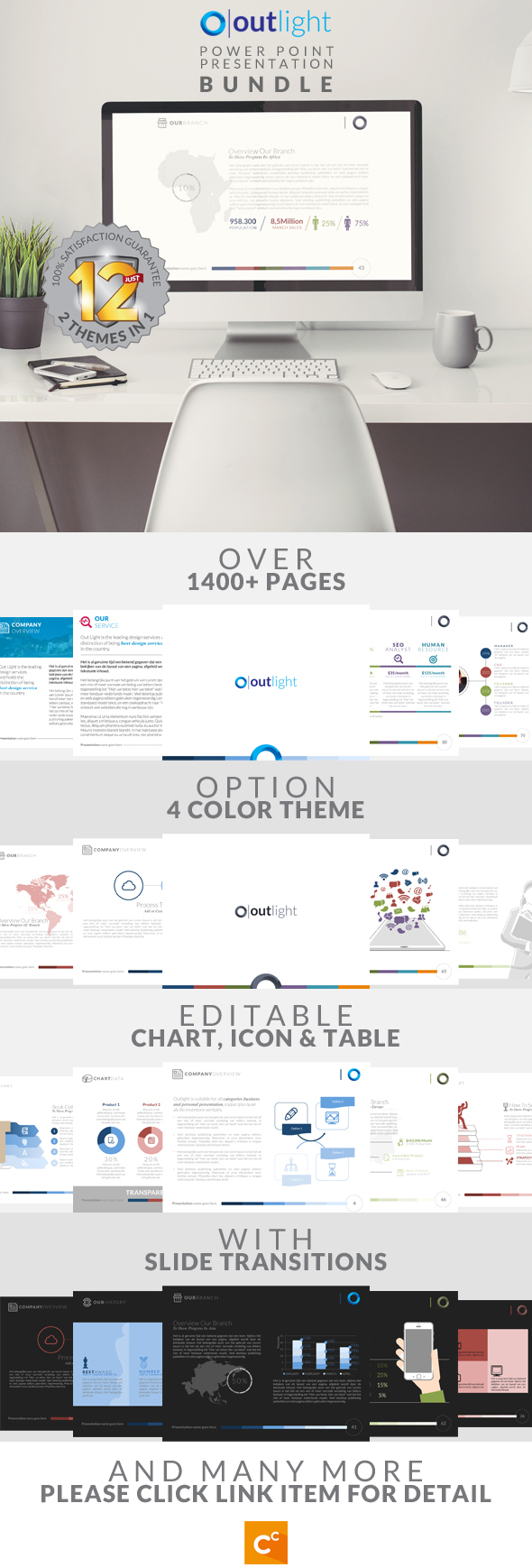 Outlight Powerpoint Template Bundle - PowerPoint Templates Presentation Templates