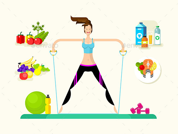 Woman Healthy Llifestyle - People Characters