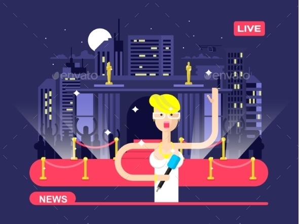 Live News Reporter - People Characters