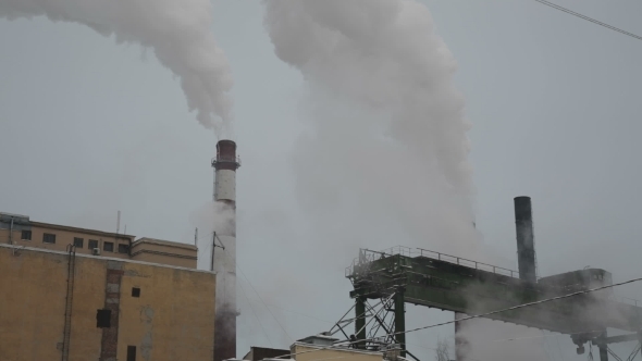 Industrial Chimney Smoke Background, Stock Footage | VideoHive