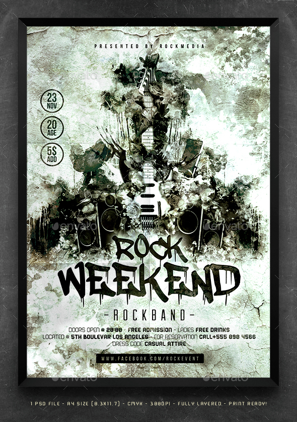 Alternative Rock Flyer Template - Concerts Events
