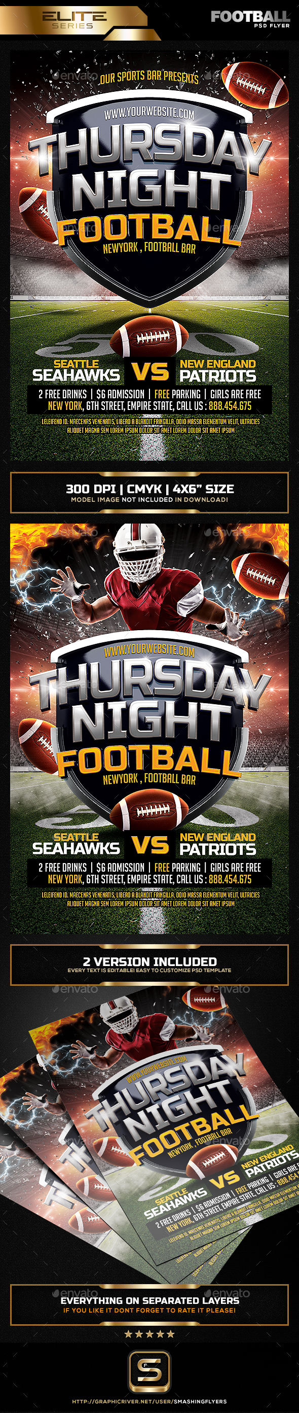 Thursday Night Football Flyer - Sports Events