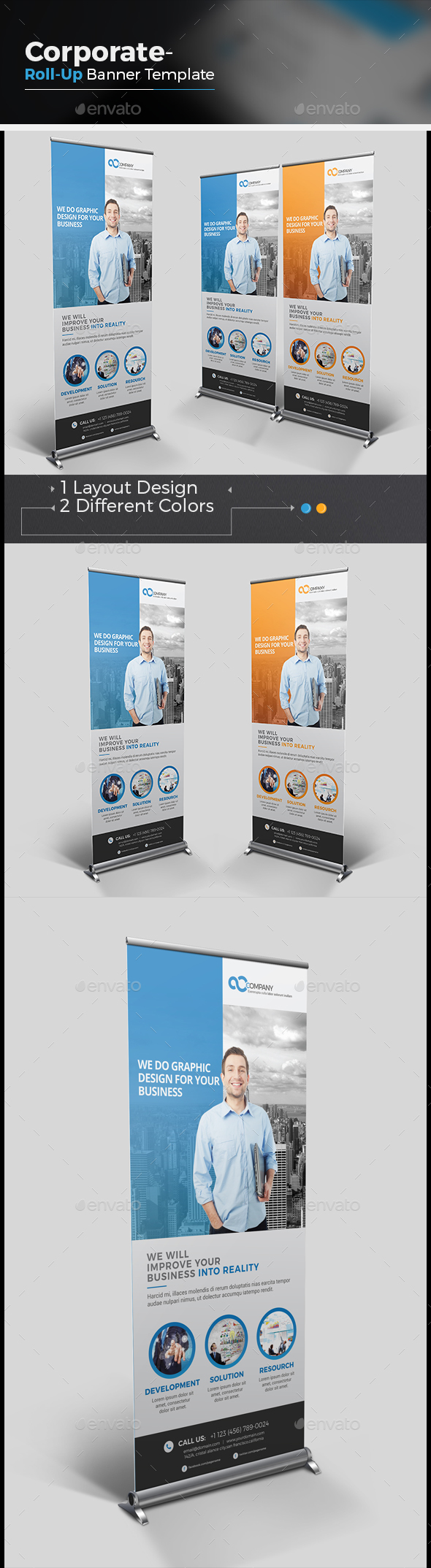 Corporate Roll-up Banner - Signage Print Templates
