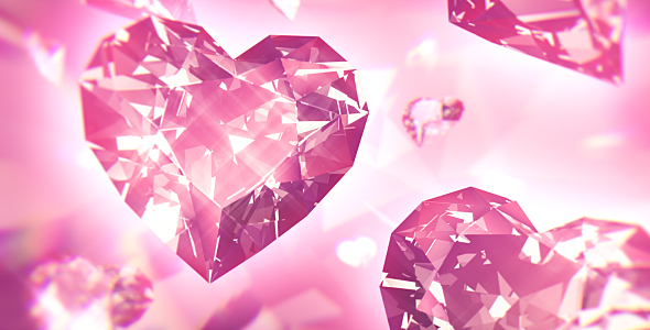 Diamond Hearts Background