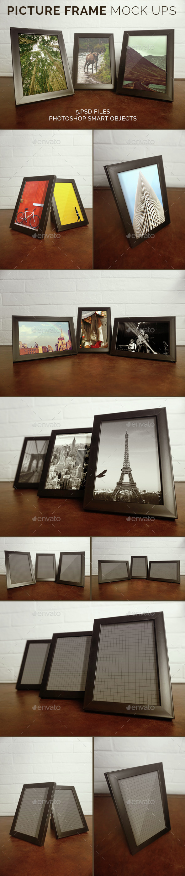 Picture Frame Mock Ups - Product Mock-Ups Graphics