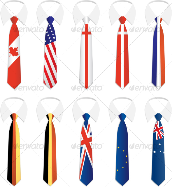 Nationality Tie 1 - Objects Illustrations