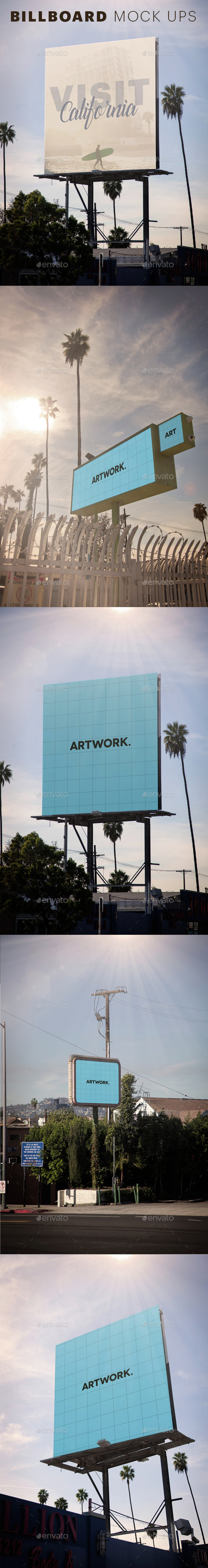 Cali Billboard Mock Ups - Product Mock-Ups Graphics